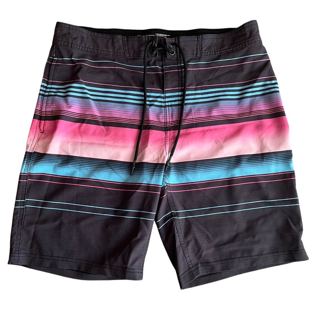 No Boundaries Blue / Gray / Pink Swim Trunks Size 32